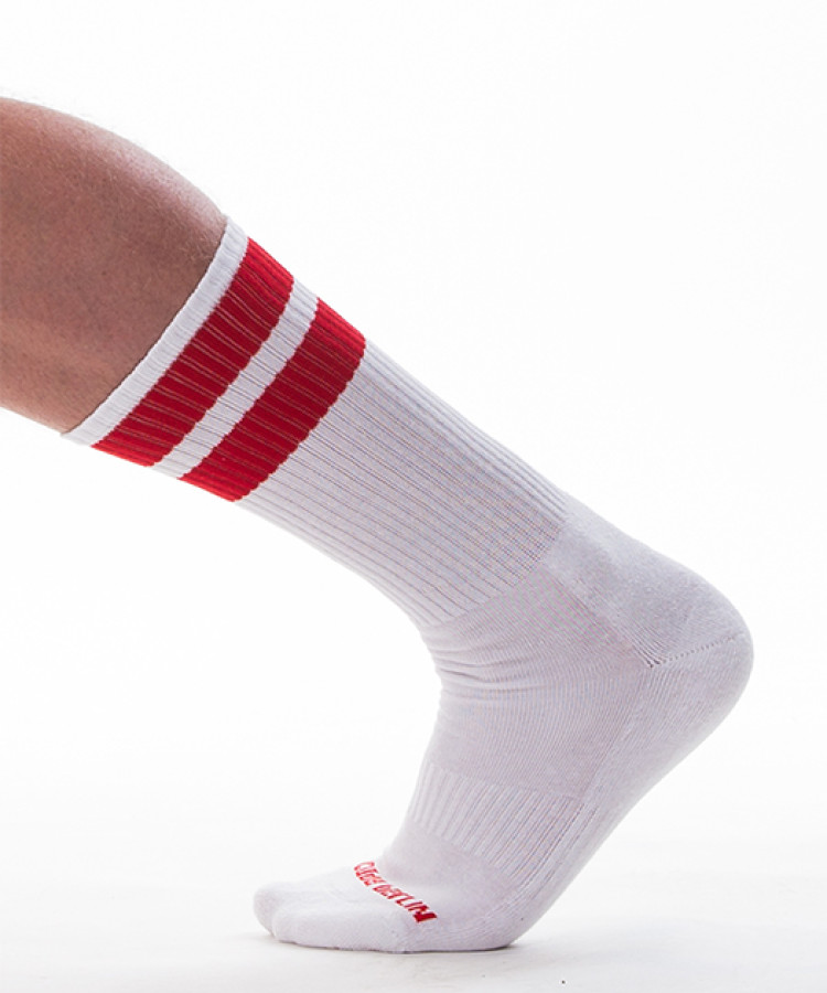 Chaussettes Gym blanc-rouge